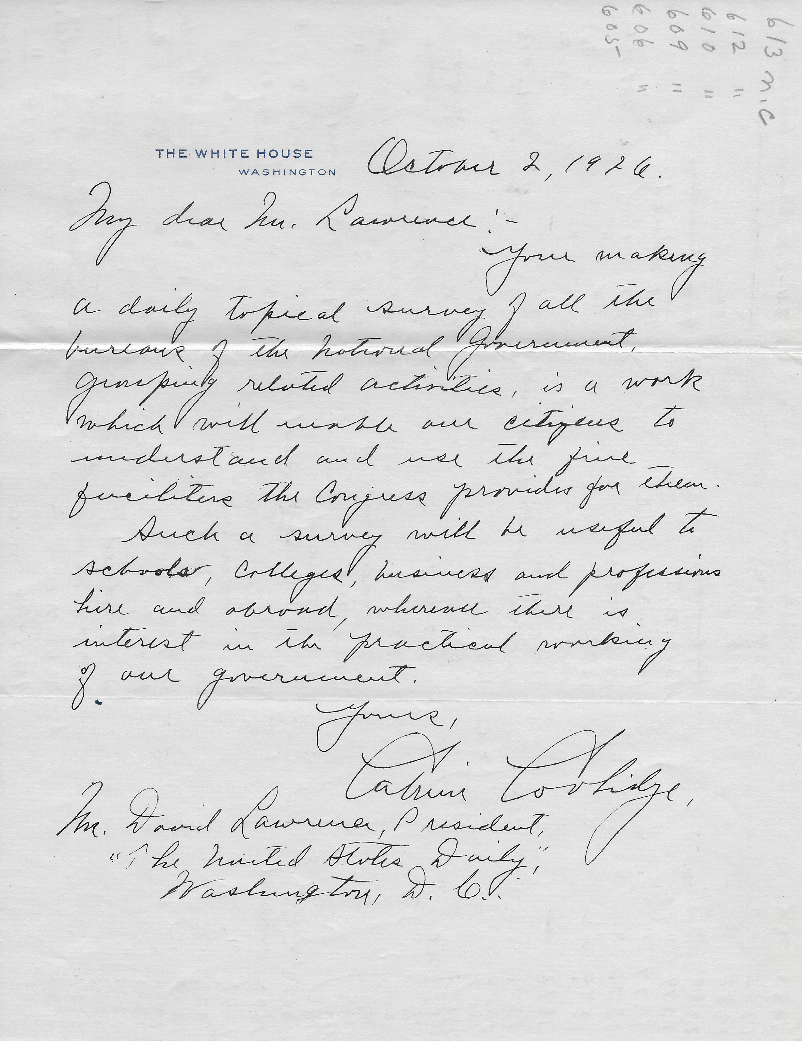 Coolidge Letter