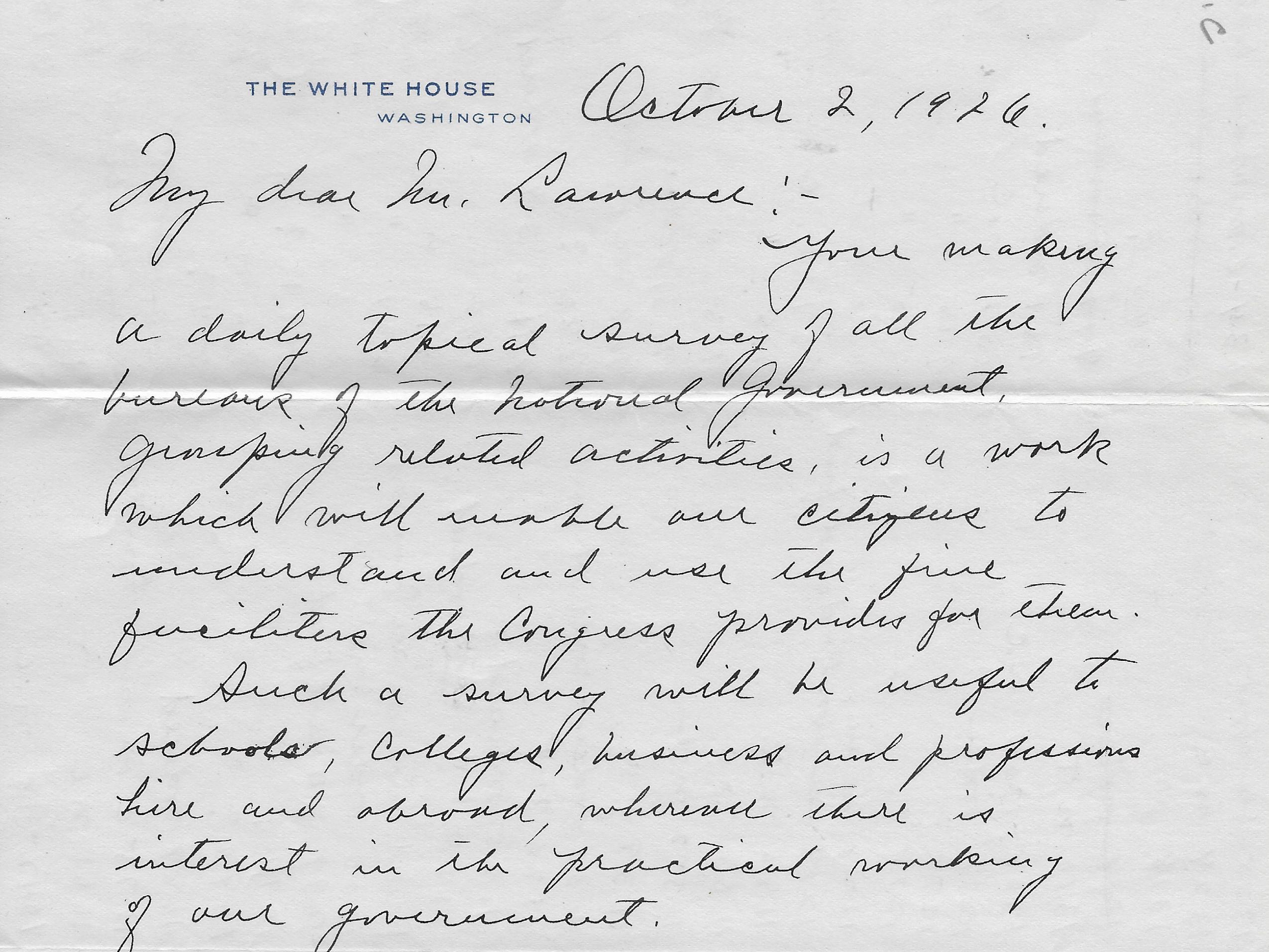 Coolidge Letter