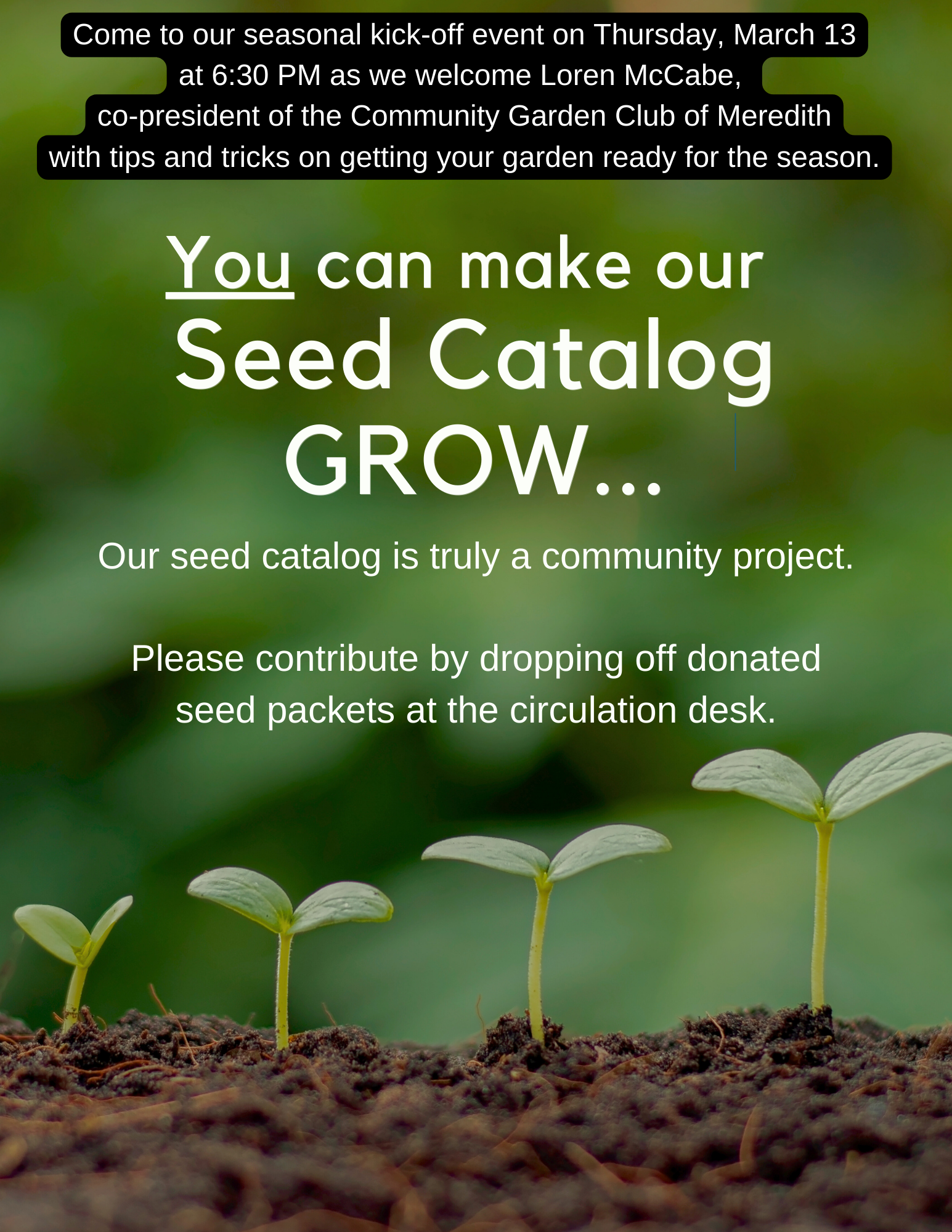 You Can Make Our Seed Catalog Grow