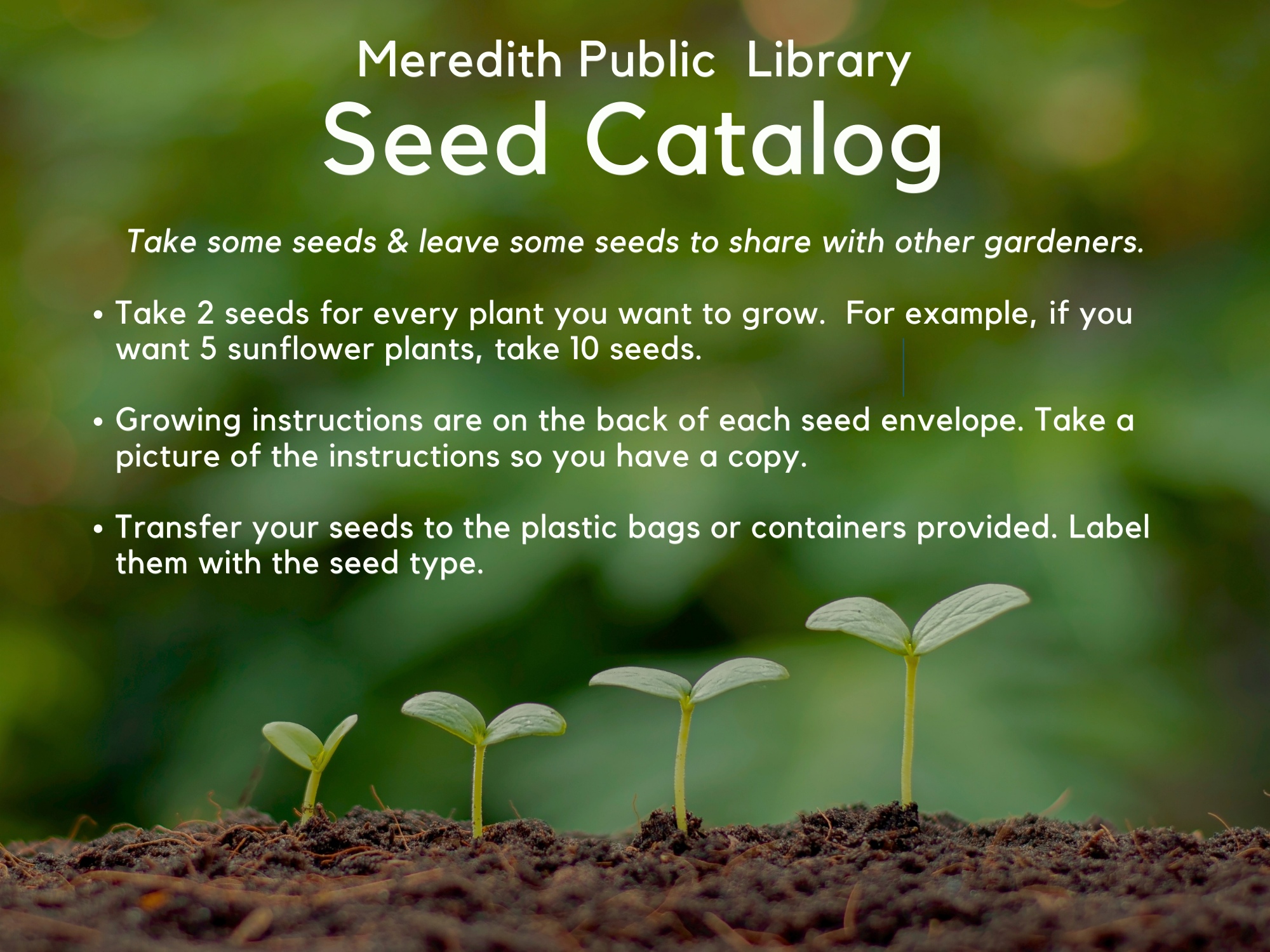 Seed Catalog Sign