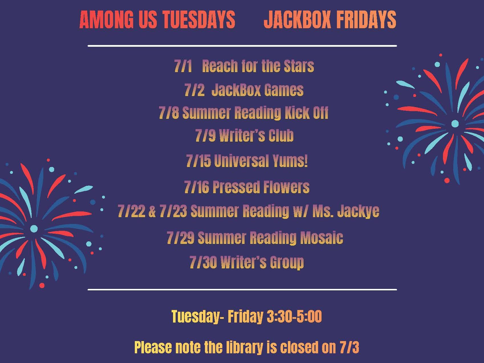 JULY 2026 Events