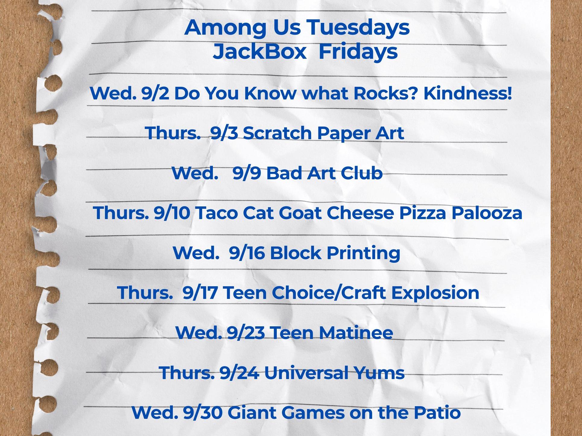 Teen Zone Sep 2026